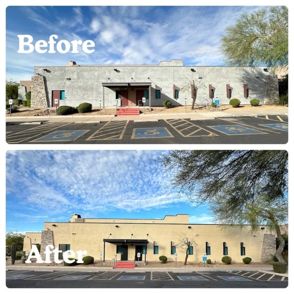 Before & After Exterior Painting in Paradise Valley, AZ (1)